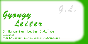 gyongy leiter business card